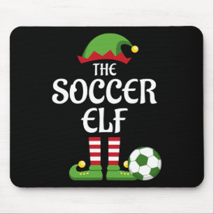 Tapis De Souris Soccer Elf Family Matching Groupe Noël Sportif