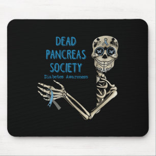 Tapis De Souris Société du pancréas mort squelettique Sensibilisat
