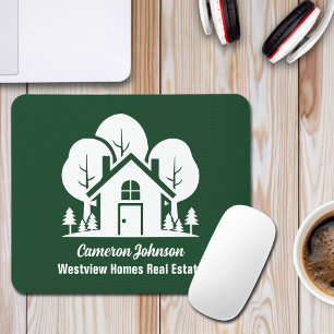 Tapis De Souris Société immobilière Maison verte personnalisée en