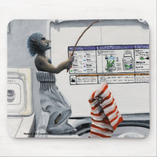 Tapis De Souris Sock Criminel de pêche Imaginaire Art Mousepad
