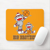 Tapis De Souris Sock Monkey Basketball Big Brother Mousepad (Avec souris)