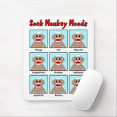 Tapis De Souris Sock Monkey Moods Mousepad (Avec souris)