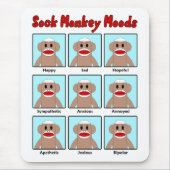 Tapis De Souris Sock Monkey Moods Mousepad (Devant)