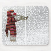 Tapis De Souris Sock Monkey Playing Trumpet (Devant)