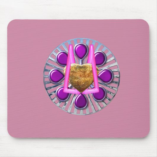 Tapis De Souris Socle en métal doré (Devant)