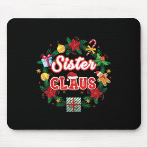 Tapis De Souris Soeur Claus Noël Père Noël Laurel Wreath Mistlet