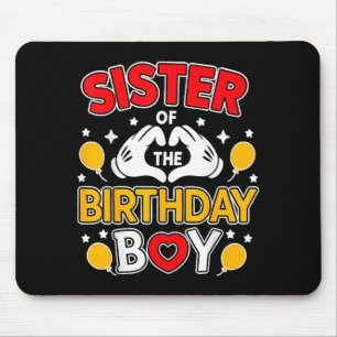 Tapis De Souris Sœur du garçon d'anniversaire Famille appariée Pap