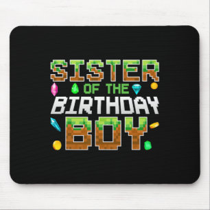 Tapis De Souris Sœur du jeu de garçon d'anniversaire Nombre de pix