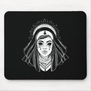 Tapis De Souris Soeur Goth de Religion Noire - Tatto de Croix Goth