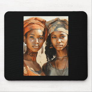 Tapis De Souris Soeurs Du Soleil - Deux Femmes Africaines Qui Pose