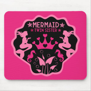 Tapis De Souris Soeurs jumelles Mermaid
