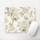 Tapis De Souris Soft White Hydrangea Floral Pattern (Avec souris)