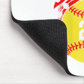 Tapis De Souris Softball Chignon Décoiffé C'est Ma Fille #23 Maman (Coin)