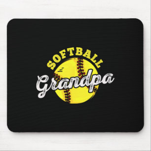 Tapis De Souris Softball Grand-père Grand-père Fête des pères 
