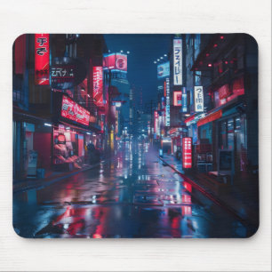 Tapis De Souris Soirée asiatique Cyberpunk City
