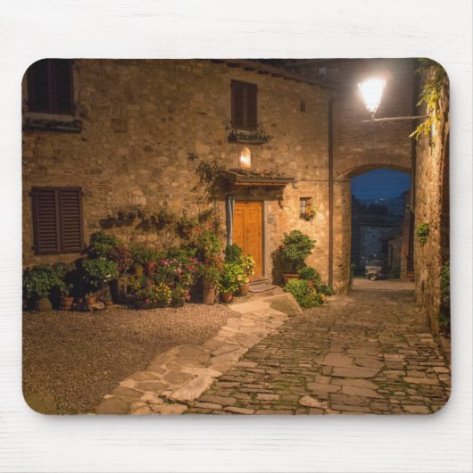 Tapis De Souris Soirée dans l'ancienne ville à flanc de colline (Devant)