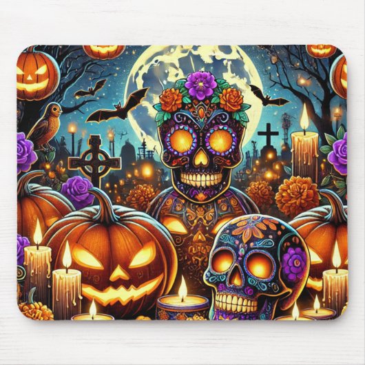 Tapis de souris soirée Halloween 2025 (Devant)