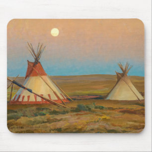 Tapis De Souris Soirée sur la réserve Blackfoot de Dixon