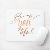Tapis De Souris Sois-Tu Belle Copper Script Lettrant Self Love (Avec souris)