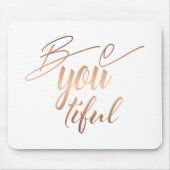 Tapis De Souris Sois-Tu Belle Copper Script Lettrant Self Love (Devant)