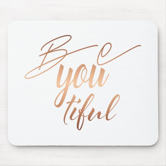 Tapis De Souris Sois-Tu Belle Copper Script Lettrant Self Love (Devant)