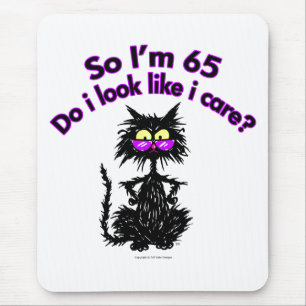 Tapis De Souris soixante-cinquième Chat d'anniversaire