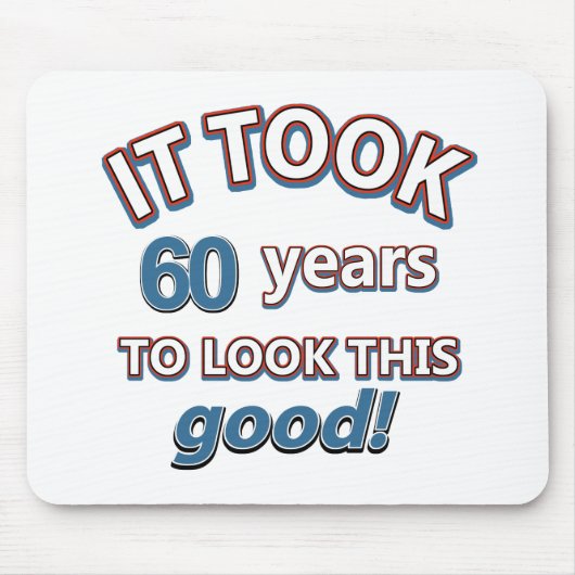 Tapis De Souris soixantième conceptions d'anniversaire d'année (Devant)