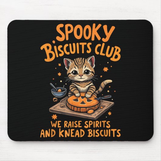 Tapis De Souris Soky Biscuits Club Chat Drôle Halloween Baking (Devant)