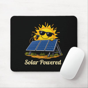 Tapis de souris solaire drôle soleil et panneaux s