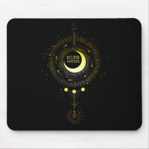 Tapis De Souris Solaire Eclipse 2024 Boho Sun Moon Path Total Luna