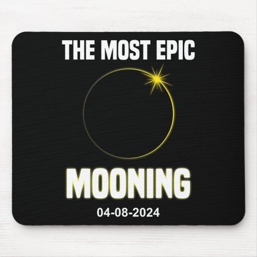 Tapis De Souris Solaire Eclipse Mooning Funny 04.08.2024 Eclipse (Devant)