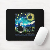Tapis De Souris Solar Eclipse 2024 Anime Style Art (Avec souris)