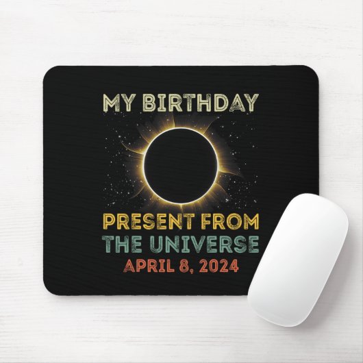 Tapis De Souris Solar Eclipse 2024 Anniversaire présent 4.8.24 Tot (Avec souris)