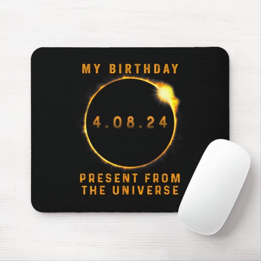 Tapis De Souris Solar Eclipse 2024 Anniversaire présent 4.8.24 Tot (Avec souris)