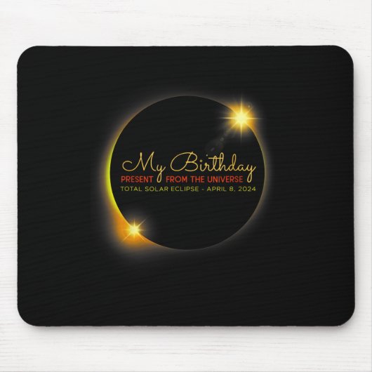 Tapis De Souris Solar Eclipse 2024 Anniversaire présent 4.8.24 Tot (Devant)
