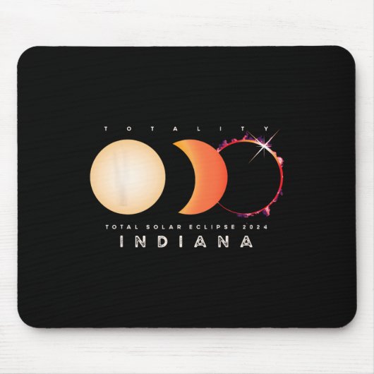 Tapis De Souris Solar Eclipse 2024 Indiana Total Eclipse America G (Devant)
