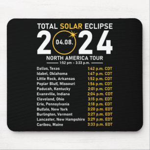 Tapis De Souris Solar Eclipse 2024 North America Tour State Totali