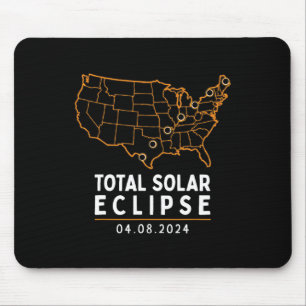 Tapis De Souris Solar Eclipse 2024 Party America Totalité Total Us