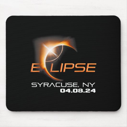 Tapis De Souris Solar Eclipse 2024 Syracuse New York (Devant)