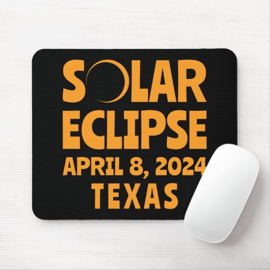 Tapis De Souris Solar Eclipse 2024 Texas (Avec souris)