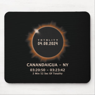 Tapis De Souris Solar Eclipse 2024 Totalité 04.08.24 New York Ny