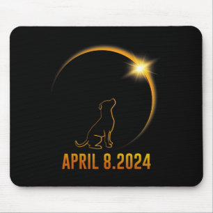 Tapis De Souris Solar Eclipse 2024 Totalité Chien 1