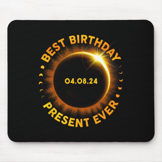 Tapis De Souris Solar Eclipse Meilleur Anniversaire Jamais Drôle T (Devant)