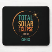 Tapis De Souris Solar Eclipse Ohio 8 avril 2024 Totalité (Devant)