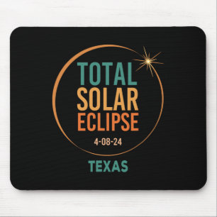 Tapis De Souris Solar Eclipse Texas 8 avril 2024 Totalité