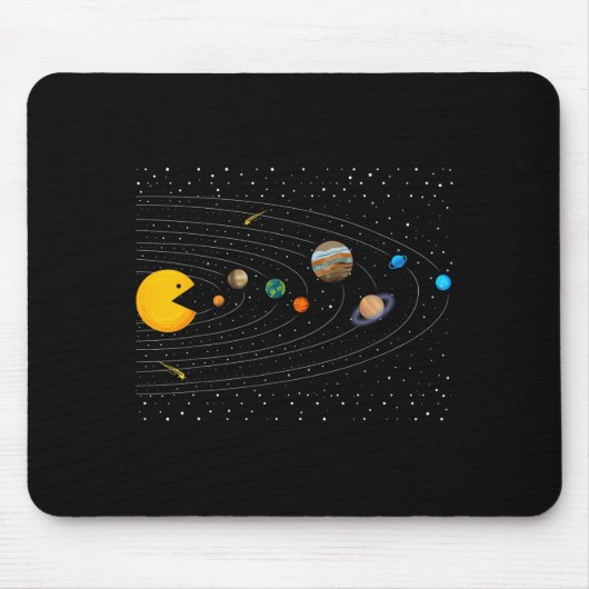 Tapis De Souris Solar System Video Game Funny Graphic Tees Planet (Devant)