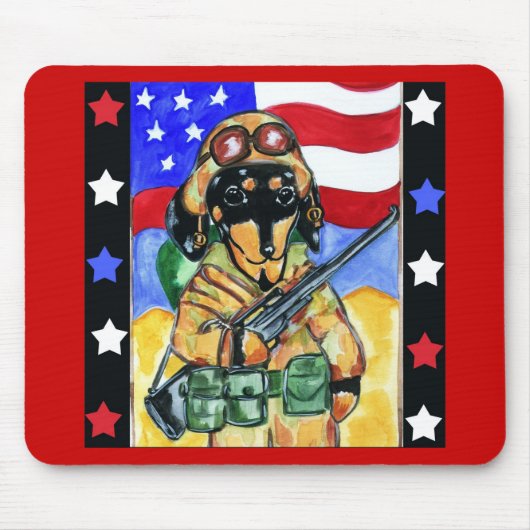 Tapis De Souris Soldat Dachshund (Devant)