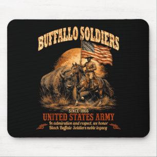 Tapis De Souris Soldats de Buffalo, histoire noire afro-américaine