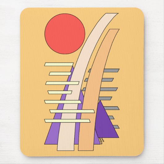 Tapis De Souris Soleil abstrait, ombres, reflets et structures (Devant)