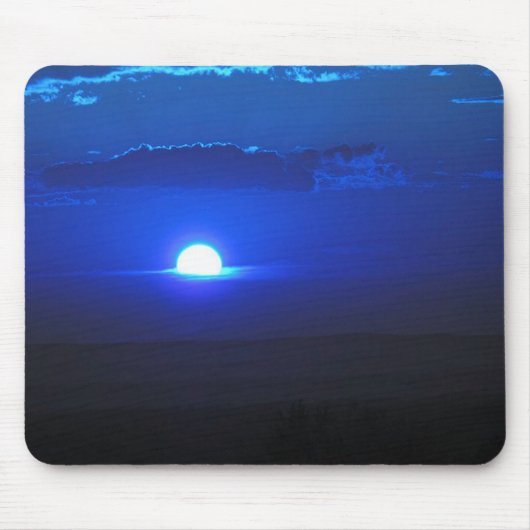 Tapis De Souris Soleil dans les nuages (bleu) (Devant)